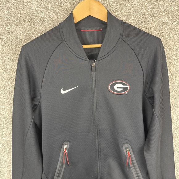 Nike Tech Georgia Bulldogs Black Full Zip Jacket Team Issued Men's Medium - Picture 1 of 7